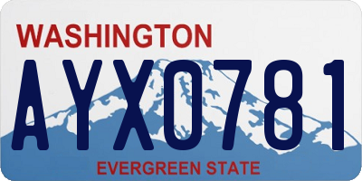 WA license plate AYX0781