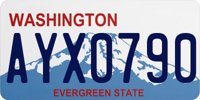 WA license plate AYX0790
