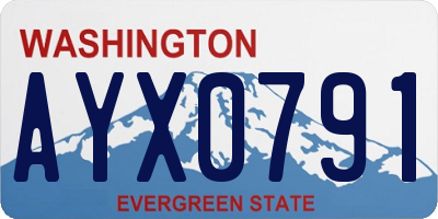 WA license plate AYX0791