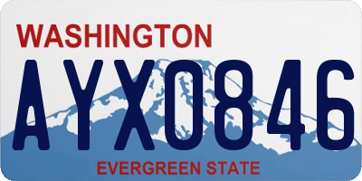 WA license plate AYX0846