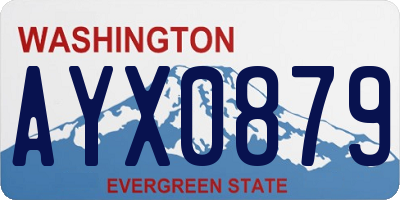 WA license plate AYX0879