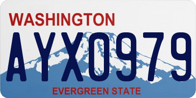 WA license plate AYX0979