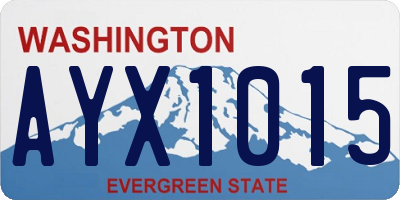 WA license plate AYX1015