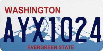 WA license plate AYX1024