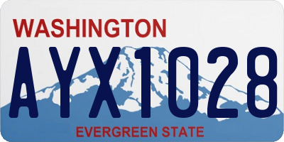 WA license plate AYX1028