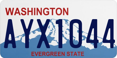 WA license plate AYX1044