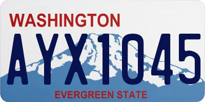 WA license plate AYX1045