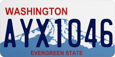 WA license plate AYX1046