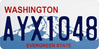 WA license plate AYX1048