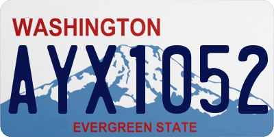 WA license plate AYX1052