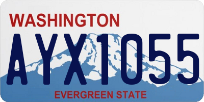 WA license plate AYX1055