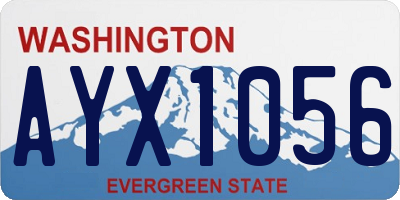 WA license plate AYX1056