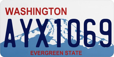 WA license plate AYX1069