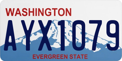 WA license plate AYX1079