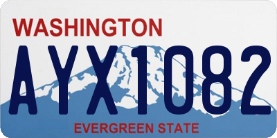 WA license plate AYX1082