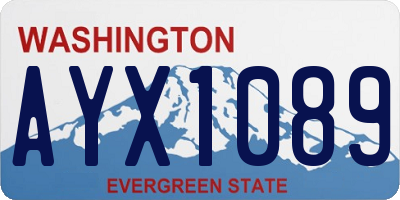 WA license plate AYX1089