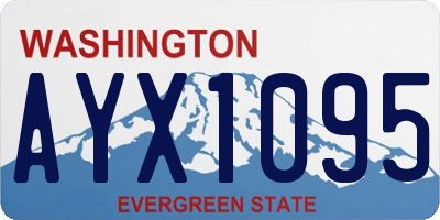 WA license plate AYX1095