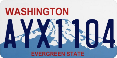 WA license plate AYX1104