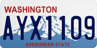 WA license plate AYX1109