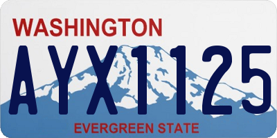 WA license plate AYX1125