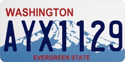 WA license plate AYX1129