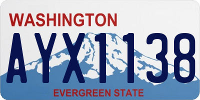 WA license plate AYX1138