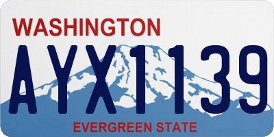 WA license plate AYX1139