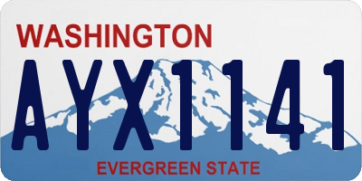 WA license plate AYX1141