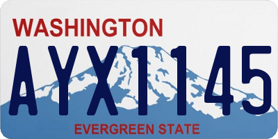 WA license plate AYX1145