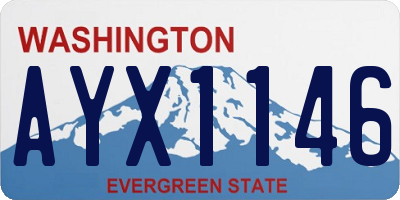 WA license plate AYX1146