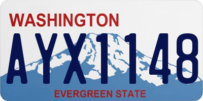 WA license plate AYX1148