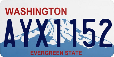 WA license plate AYX1152