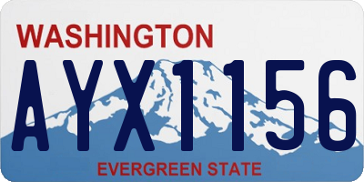 WA license plate AYX1156