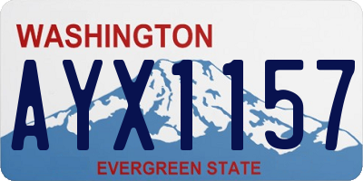 WA license plate AYX1157