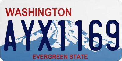 WA license plate AYX1169