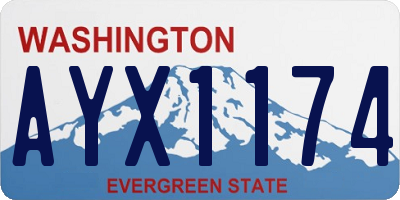 WA license plate AYX1174