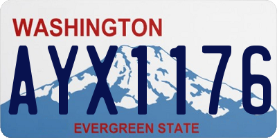 WA license plate AYX1176