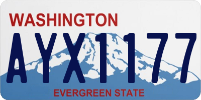 WA license plate AYX1177