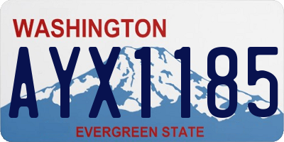 WA license plate AYX1185