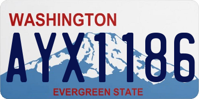 WA license plate AYX1186