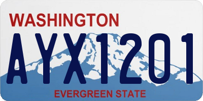 WA license plate AYX1201