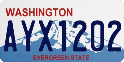 WA license plate AYX1202