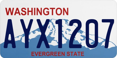 WA license plate AYX1207