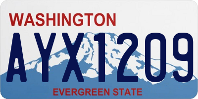 WA license plate AYX1209