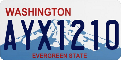 WA license plate AYX1210