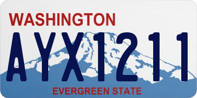 WA license plate AYX1211