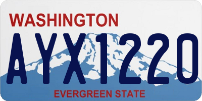 WA license plate AYX1220