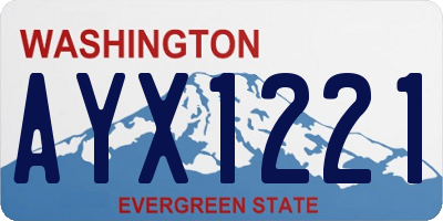 WA license plate AYX1221