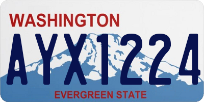 WA license plate AYX1224