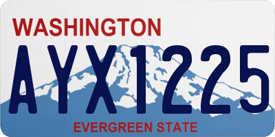 WA license plate AYX1225